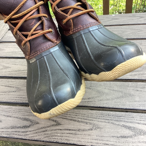 SPERRY Top Sider Saltwater Leather Waterproof Rain Duck Boots Womens 9 #91176 - Picture 7 of 10